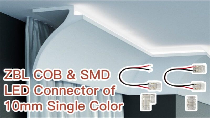 Conversion connector for LED strip, 10MM single color connector