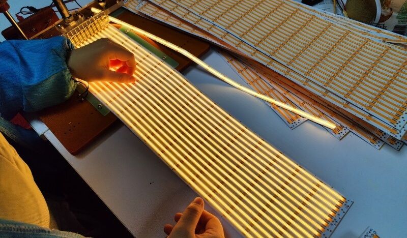 What is the process of COB LED Strip manufacturing? 