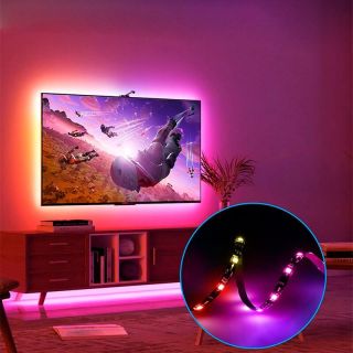 Ambient background LED strip with synchronised colours with TV and computer screen - 1