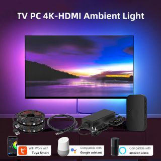 Ambient background LED strip with synchronised colours with TV and computer screen - 3