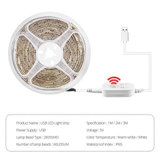 LED Induction lighting,Body sensing LED strip, USB powered - 5