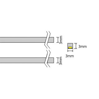 3D Mini LED Strip Light 3mm*3mm 6W/M 24V 352LEDs/M - 1